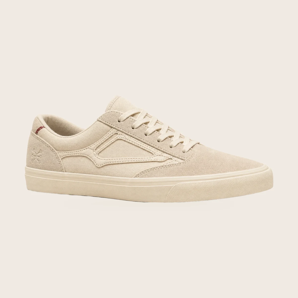 OSSA Blanca 01 / Bone in Bone White, photographed from a three-quarter side angle